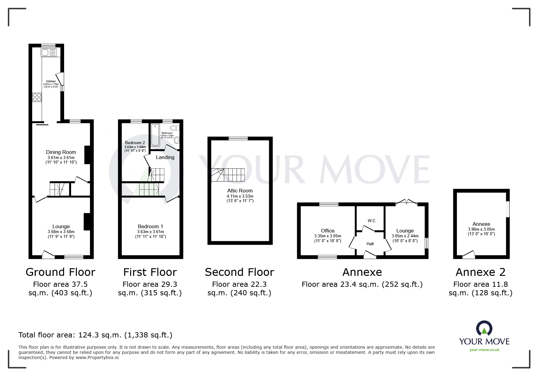 Floorplan of 2 bedroom Mid Terrace House for sale, Belvoir Street, Hucknall, Nottinghamshire, NG15