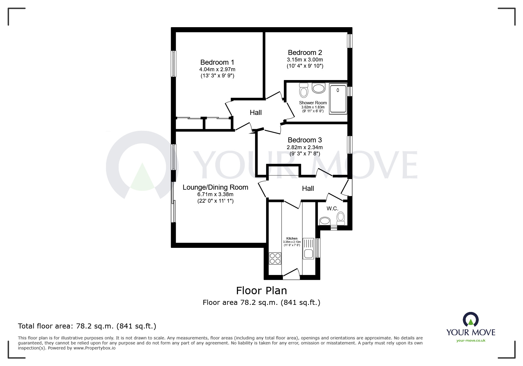 Floorplan of 3 bedroom Detached Bungalow for sale, Sutton Middle Lane, Kirkby-in-Ashfield, Nottinghamshire, NG17