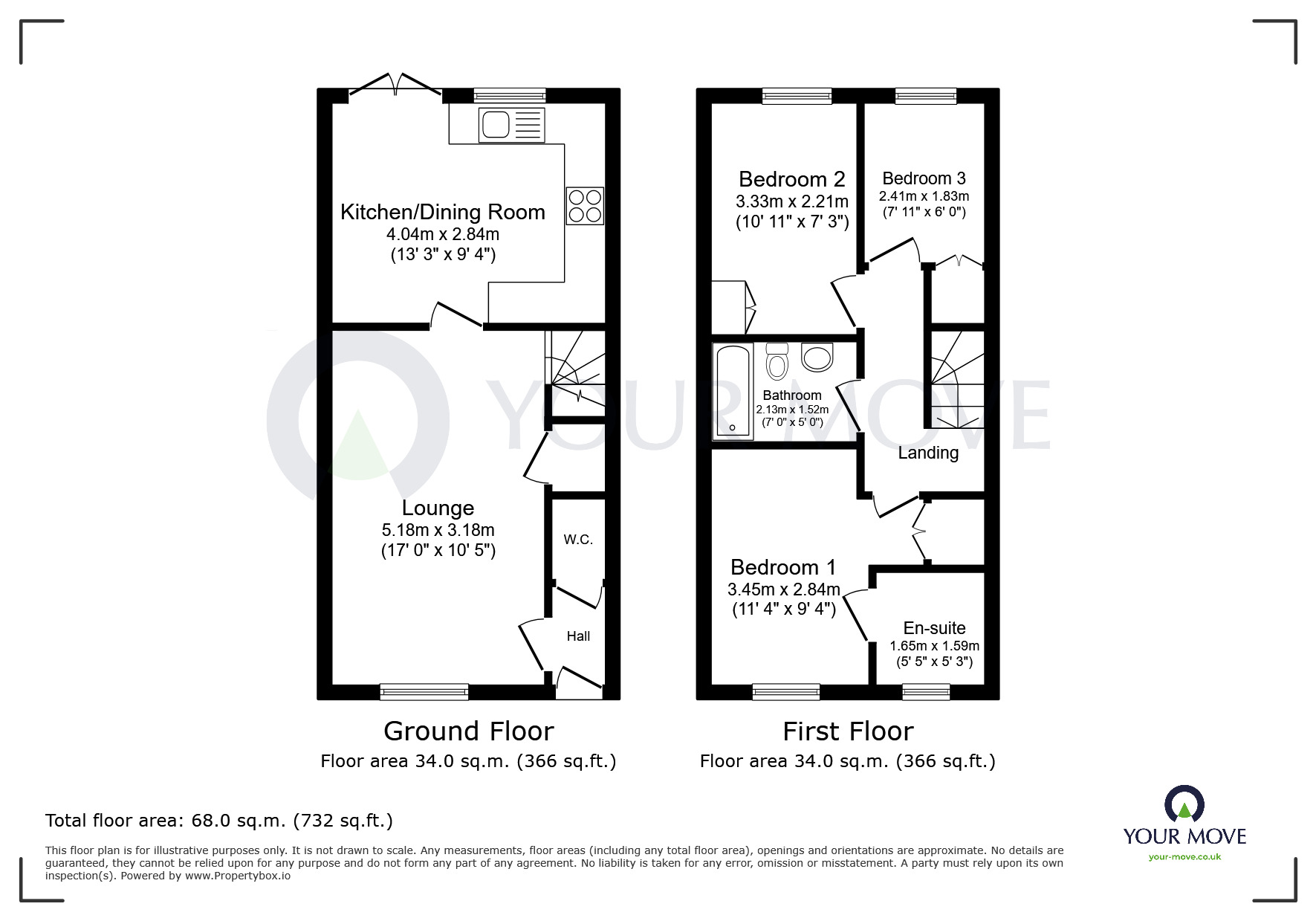 Floorplan of 3 bedroom Semi Detached House for sale, Sylvan Avenue, Kirkby-in-Ashfield, Nottinghamshire, NG17