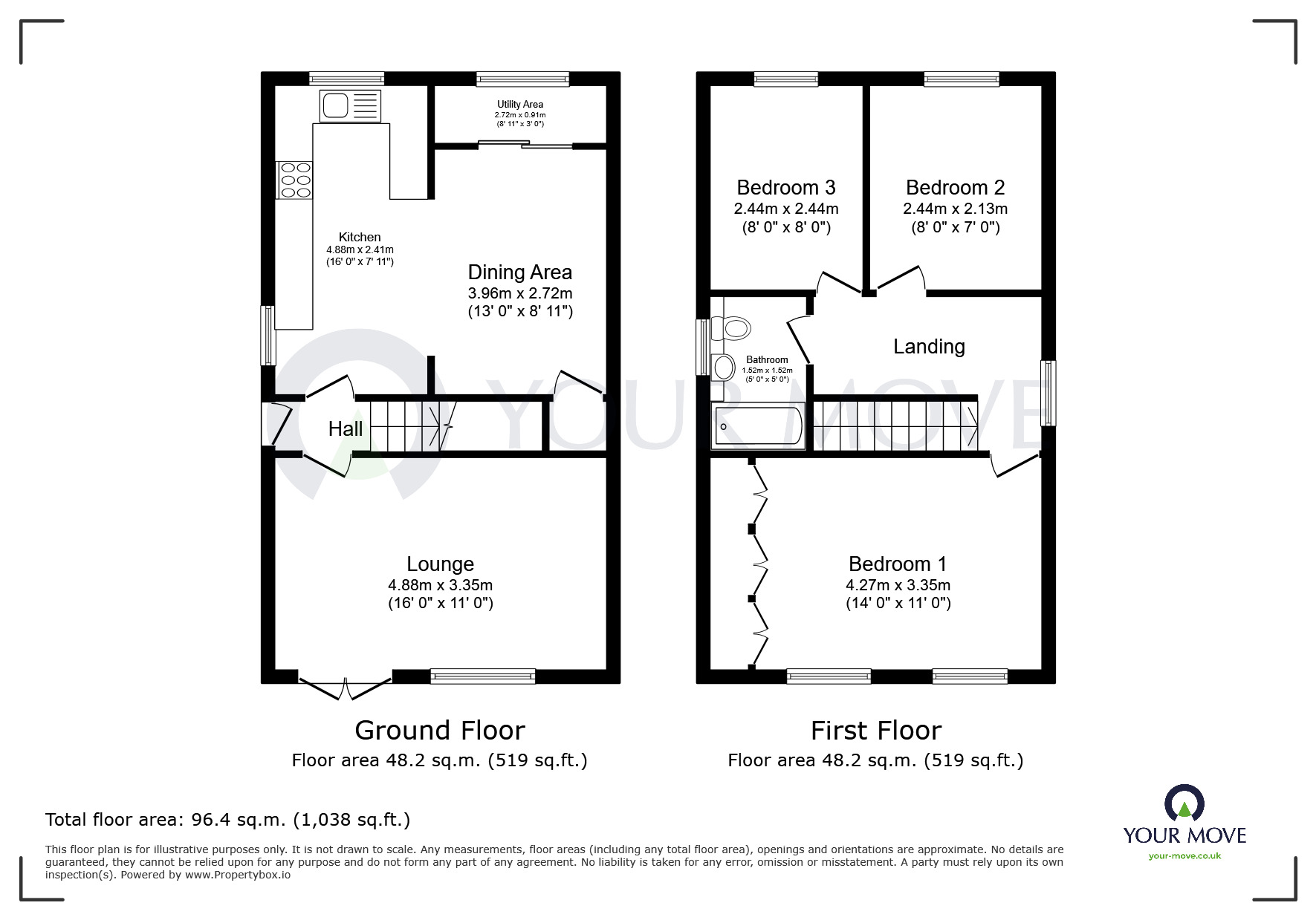 Floorplan of 3 bedroom Detached House for sale, Forest Gardens, Forest Road, Nottingham, NG17