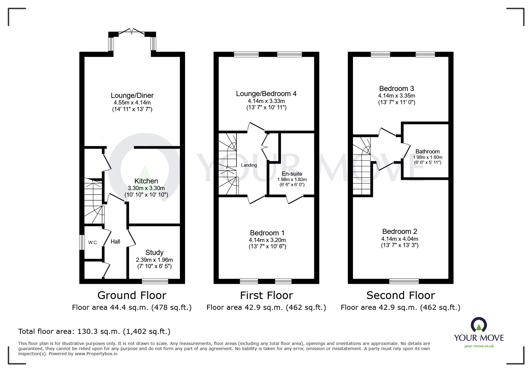 Floorplan of 3 bedroom Semi Detached House for sale, Hewers Way, Edwinstowe, Nottinghamshire, NG21