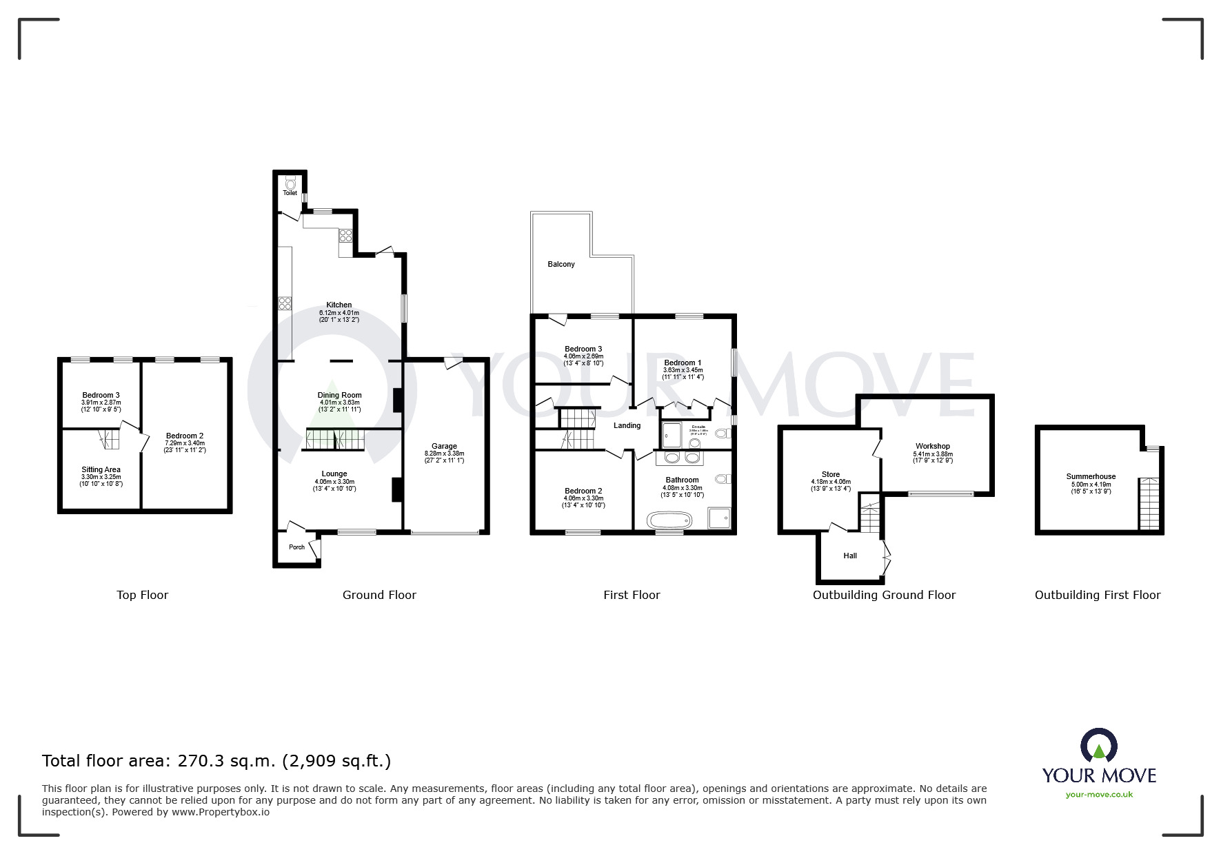 Floorplan of 5 bedroom End Terrace House for sale, New Westwood, Westwood, Nottinghamshire, NG16