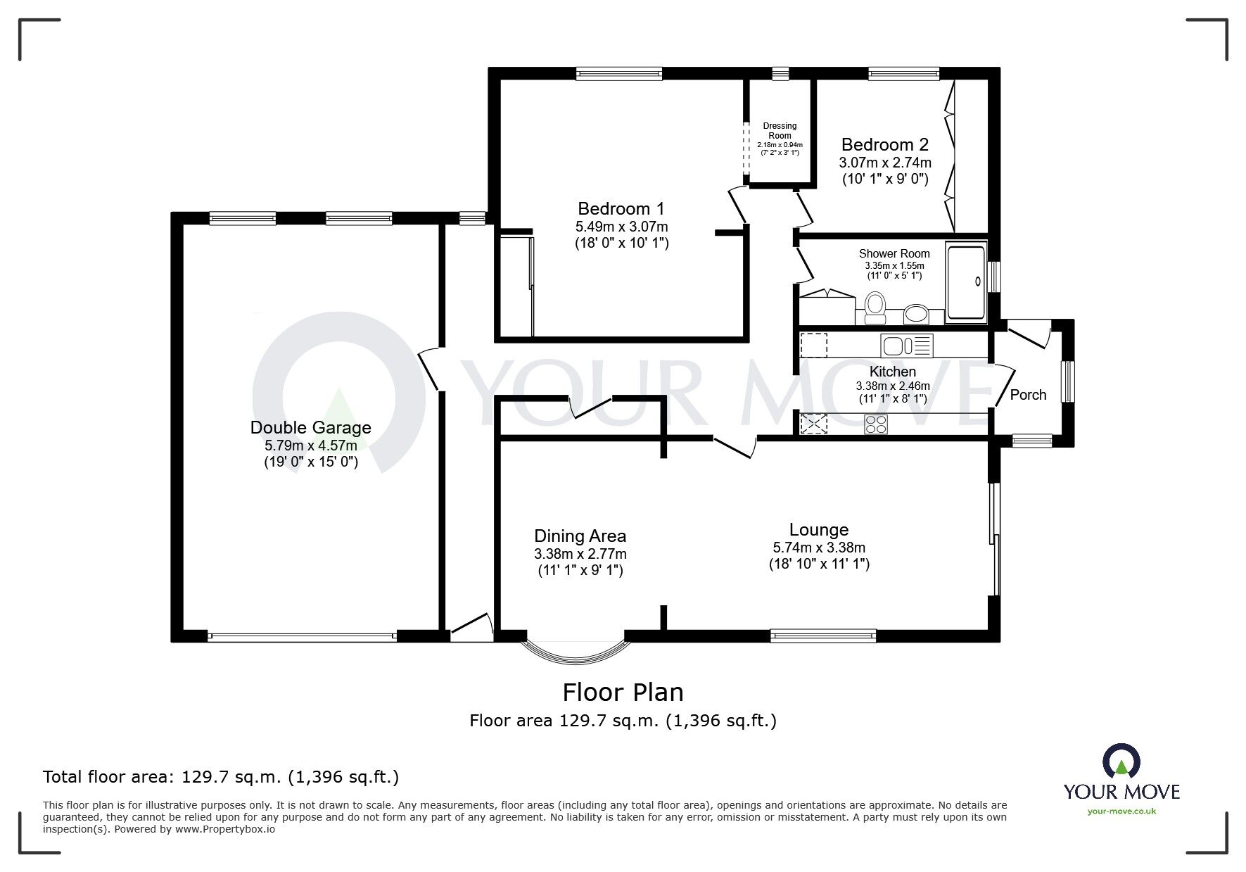 Floorplan of Detached Bungalow for sale, Rooley Avenue, Sutton-in-Ashfield, Nottinghamshire, NG17