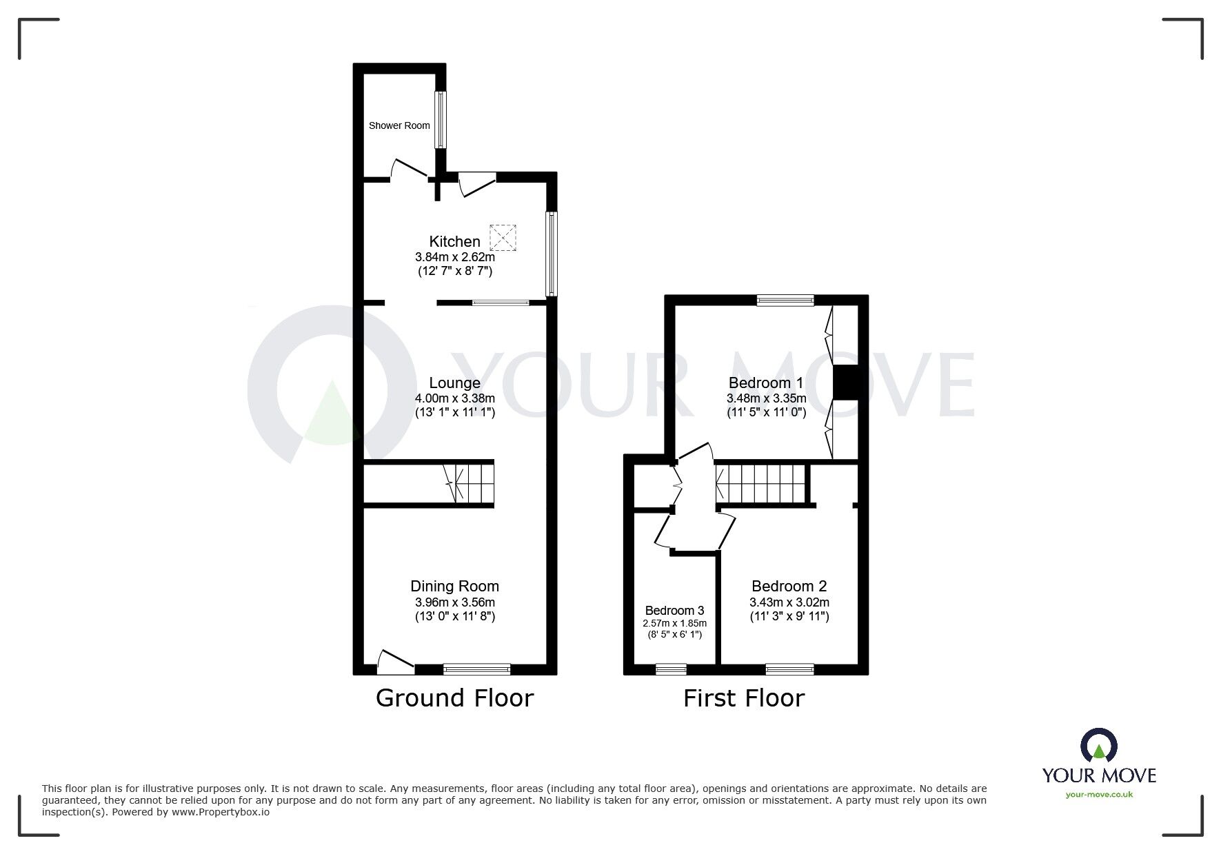Floorplan of 3 bedroom End Terrace House for sale, New Westwood, Westwood, Nottinghamshire, NG16