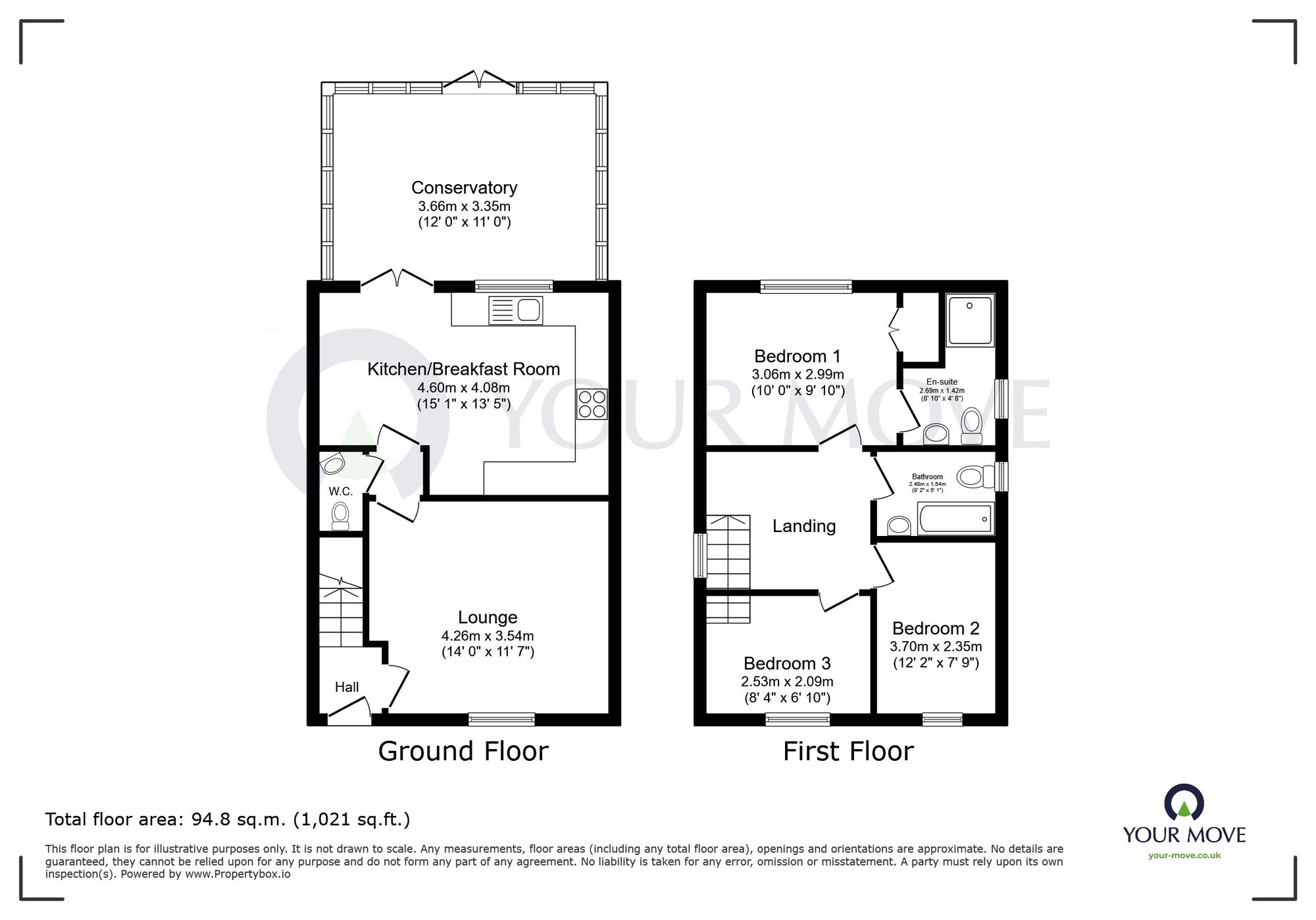 Floorplan of 3 bedroom Detached House for sale, St. Johns Avenue, Kirkby-in-Ashfield, Nottinghamshire, NG17