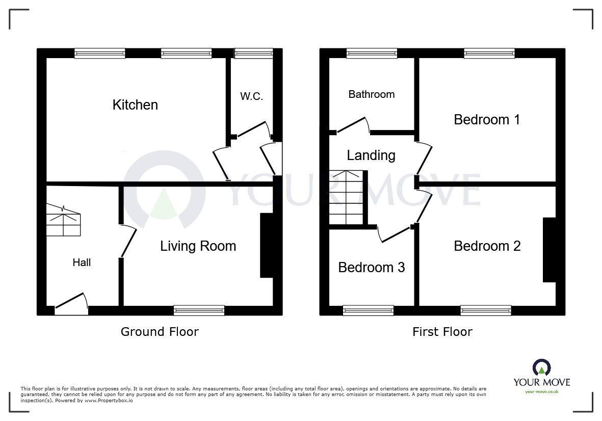 Floorplan of 3 bedroom Semi Detached House for sale, Bannerman Road, Kirkby-in-Ashfield, Nottinghamshire, NG17