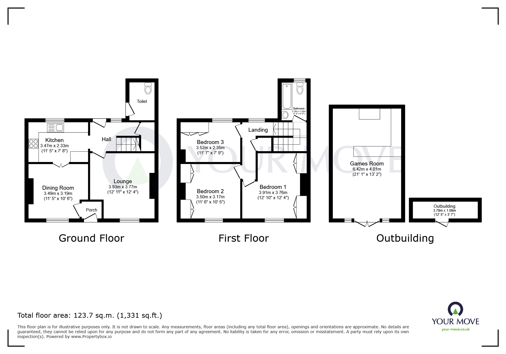 Floorplan of 3 bedroom Semi Detached House for sale, Edward Street, Kirkby-in-Ashfield, Nottinghamshire, NG17