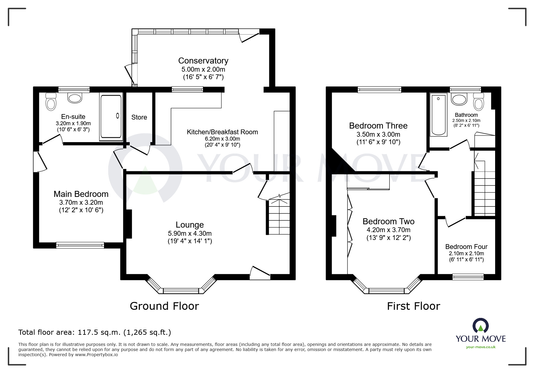 Floorplan of 4 bedroom Semi Detached House for sale, Lawrence Avenue, Kirkby-in-Ashfield, Nottinghamshire, NG17