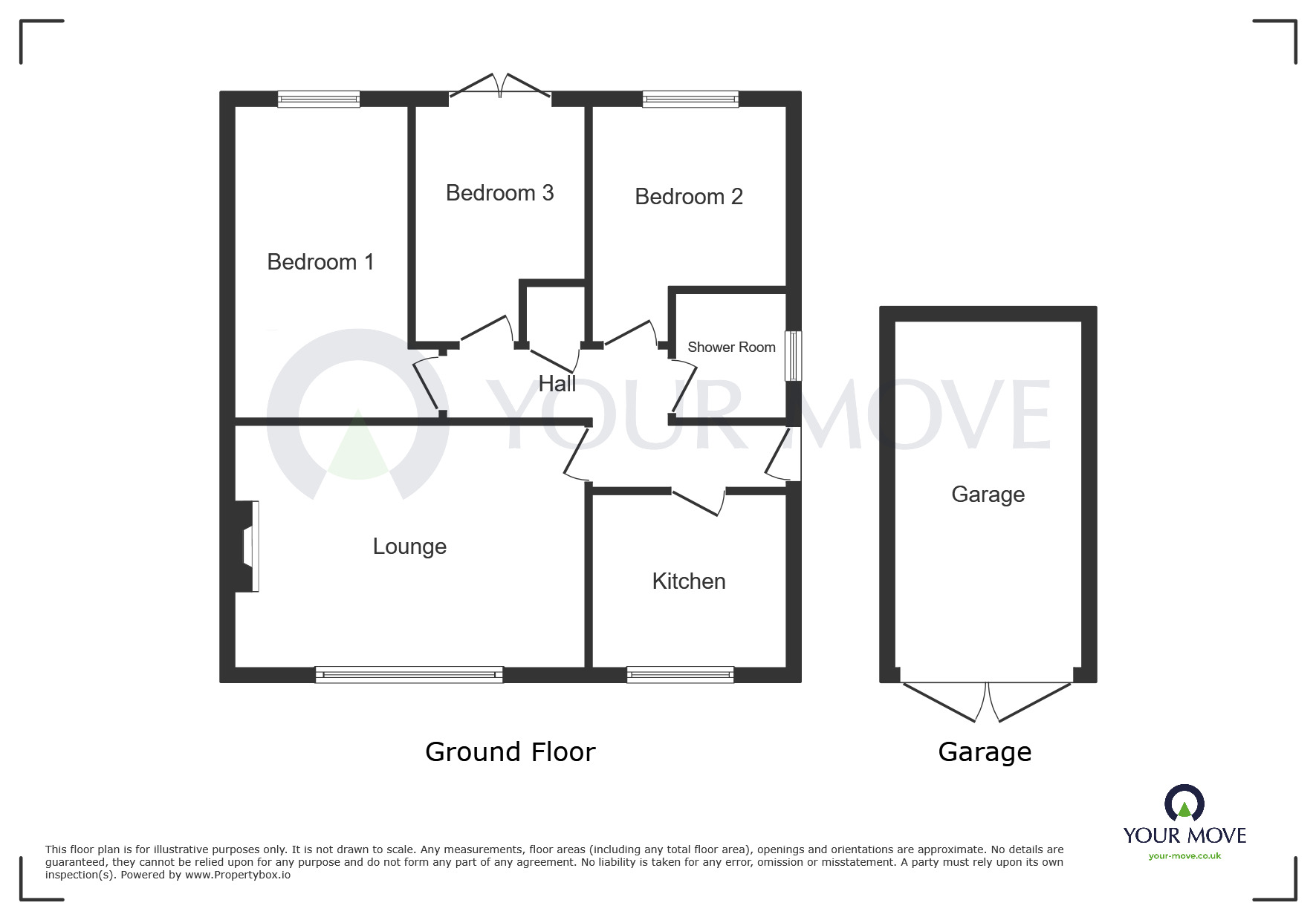 Floorplan of 3 bedroom Detached Bungalow for sale, Alberta Avenue, Selston, Nottinghamshire, NG16