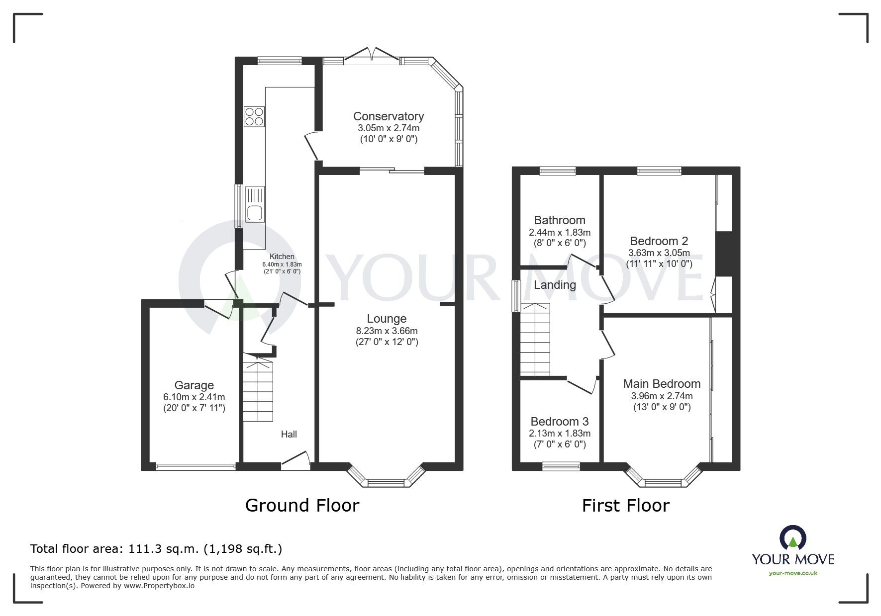 Floorplan of 3 bedroom Semi Detached House for sale, Lime Tree Avenue, Kirkby-in-Ashfield, Nottinghamshire, NG17