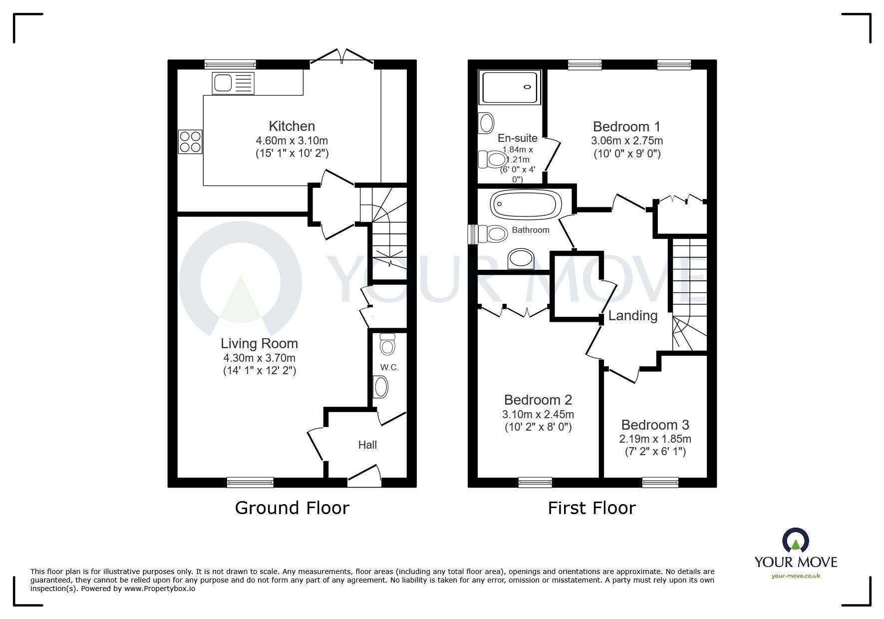 Floorplan of 3 bedroom Semi Detached House for sale, Juniper Drive, Rainworth, Nottinghamshire, NG21