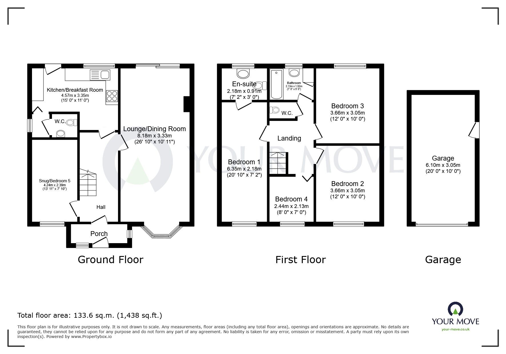 Floorplan of 4 bedroom Semi Detached House for sale, Grives Lane, Kirkby-in-Ashfield, Nottinghamshire, NG17