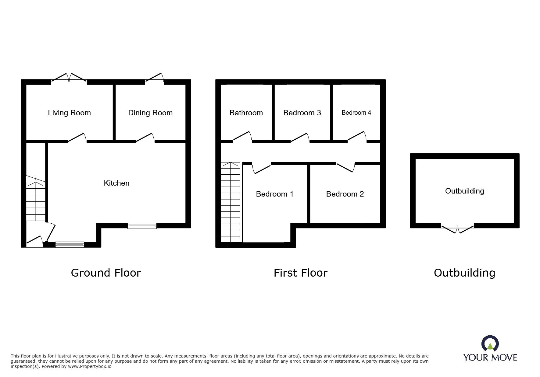 Floorplan of 4 bedroom Semi Detached House for sale, Alfreton Road, Selston, Nottinghamshire, NG16