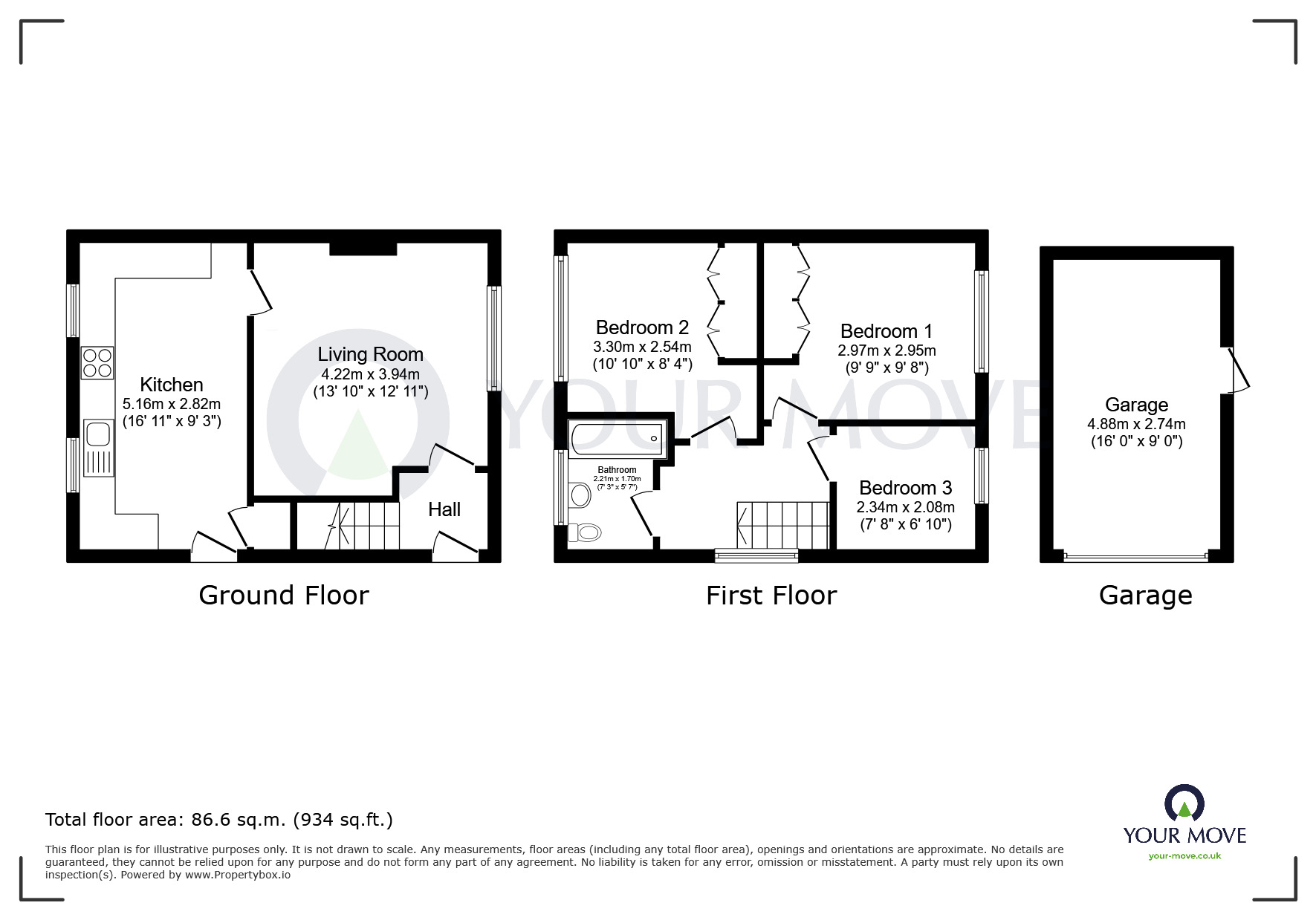 Floorplan of 3 bedroom Detached House for sale, Penfold Way, Morton, Derbyshire, DE55
