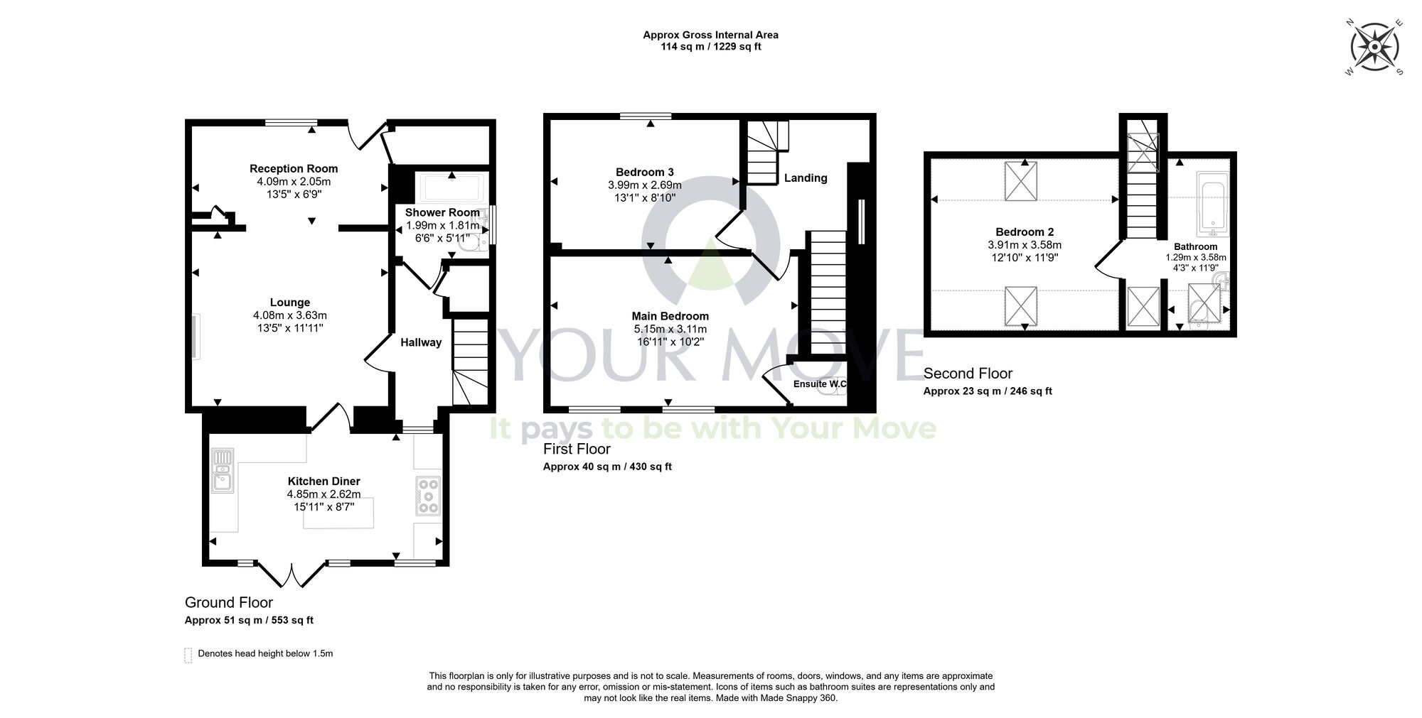 Floorplan of 3 bedroom Semi Detached House for sale, Hopebank House, East End, Kirkcaldy, KY1