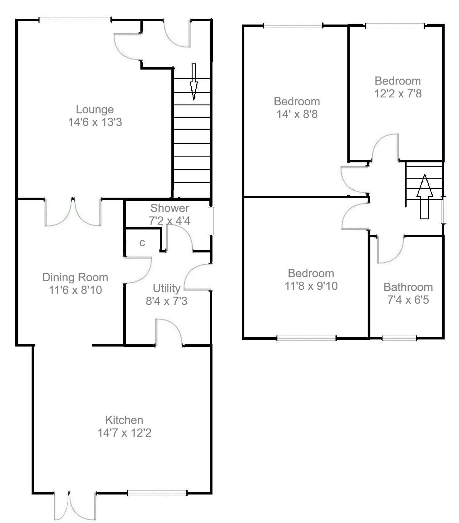 Floorplan of 3 bedroom Semi Detached House for sale, Wheatlandside, Lanark, South Lanarkshire, ML11