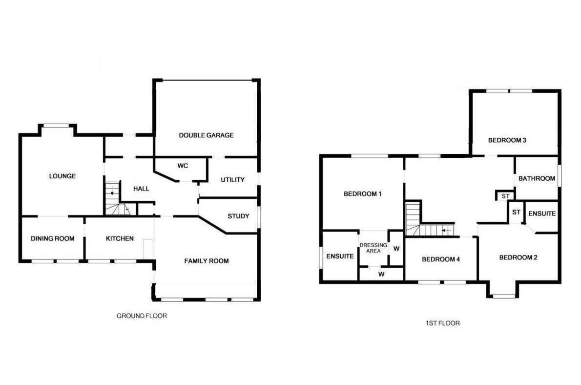 Floorplan of 4 bedroom Detached House for sale, Stanmore Gardens, Lanark, South Lanarkshire, ML11