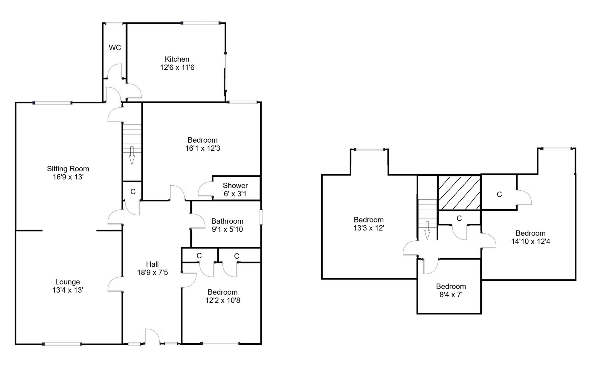Floorplan of 5 bedroom Semi Detached House for sale, Cambusnethan Street, Wishaw, North Lanarkshire, ML2