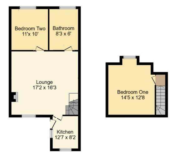 Floorplan of 2 bedroom Mid Terrace Property for sale, Woolfords, West Calder, South Lanarkshire, EH55