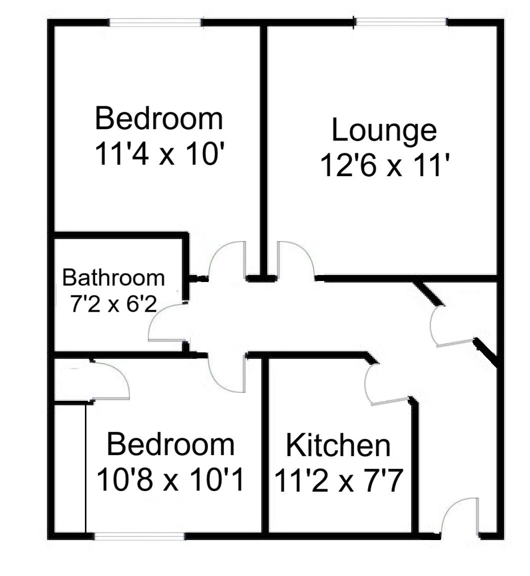 Floorplan of 2 bedroom  Flat for sale, St. Leonard Street, Lanark, South Lanarkshire, ML11