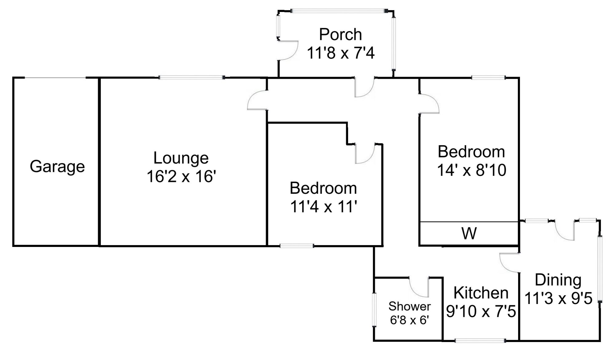 Floorplan of 2 bedroom Detached Property for sale, Kaimend, Carnwath, South Lanarkshire, ML11