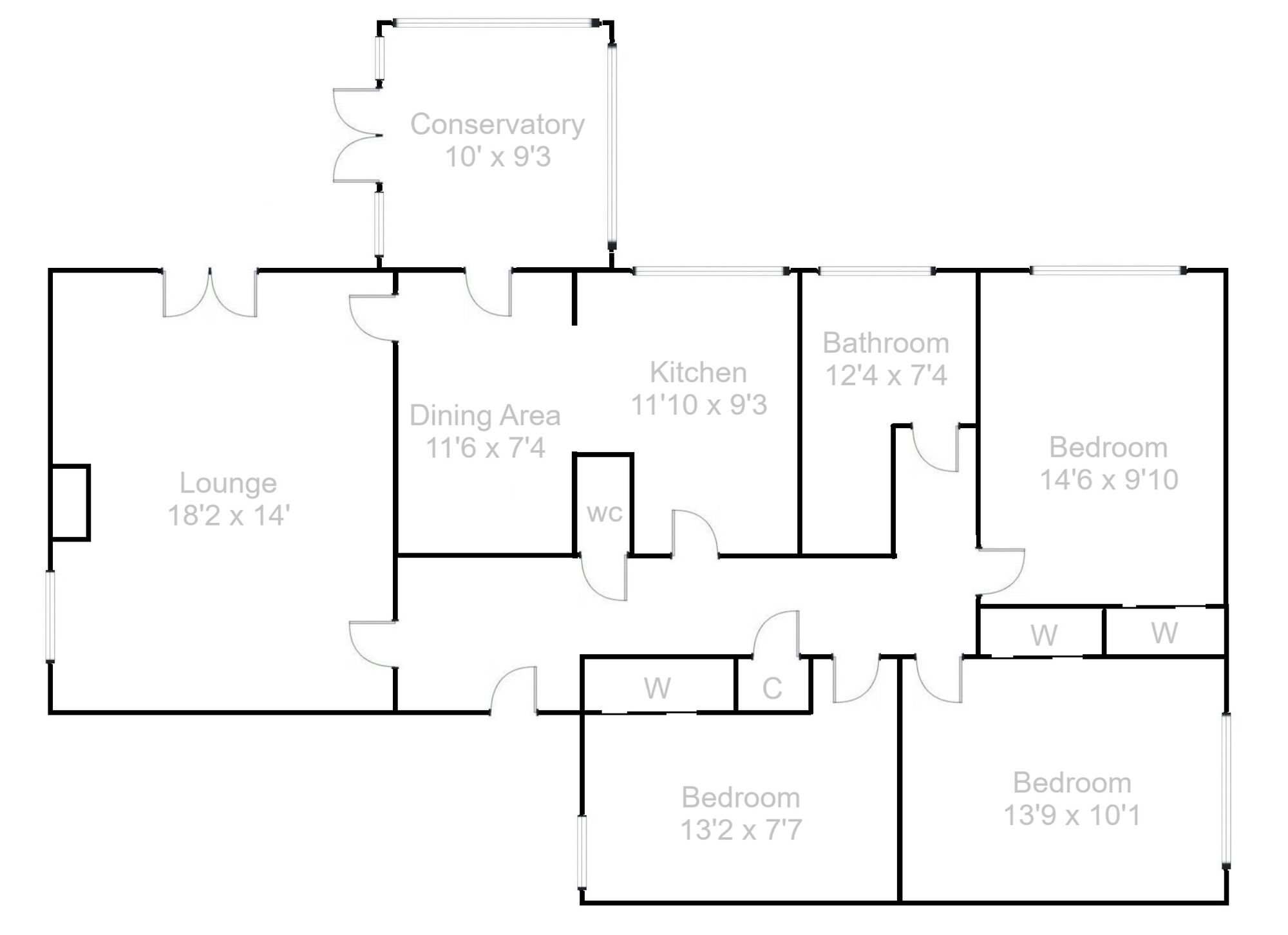 Floorplan of 3 bedroom Detached Bungalow for sale, Main Street, Symington, South Lanarkshire, ML12