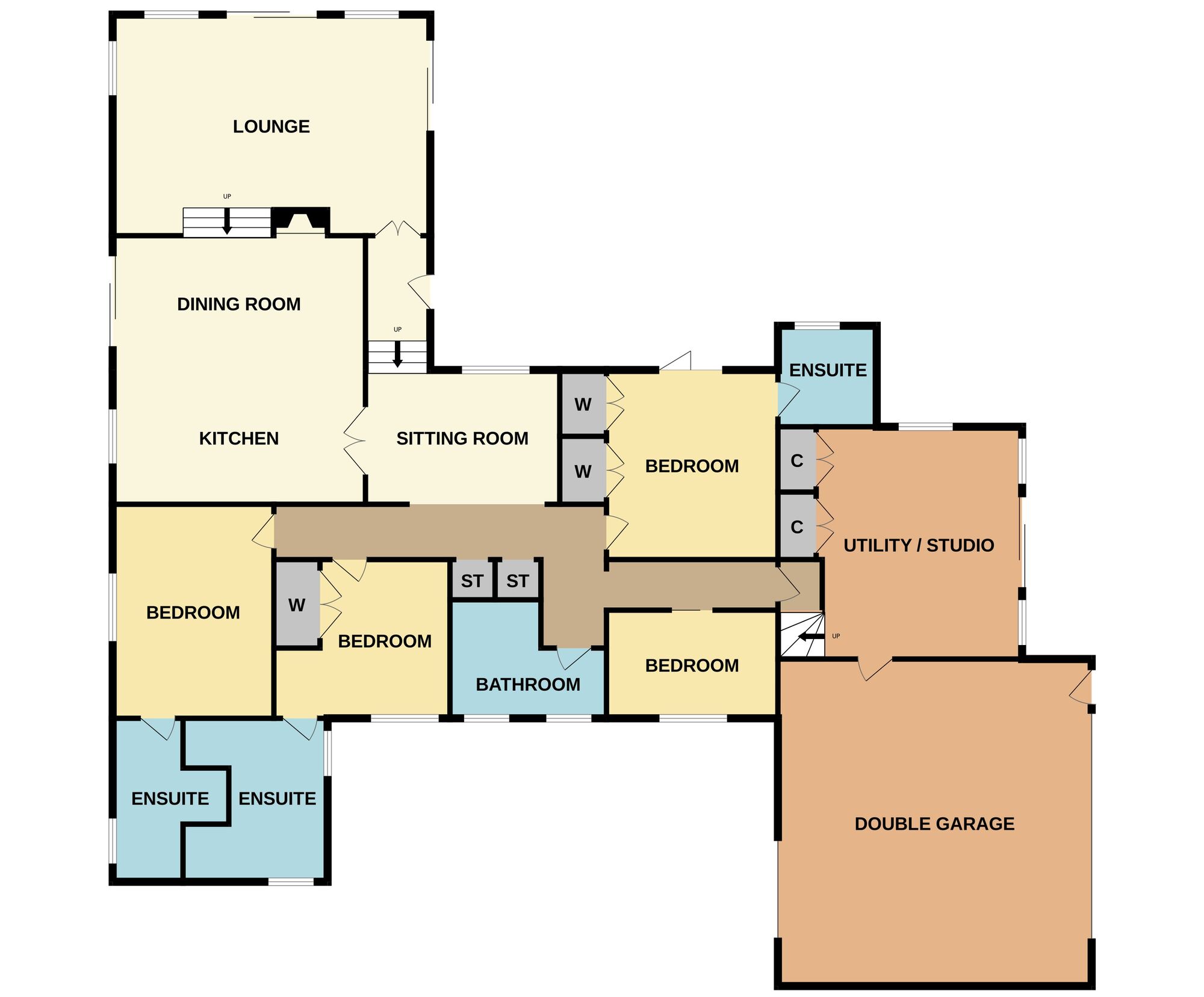 Floorplan of 4 bedroom Detached House for sale, Craiglunie Gardens, Moulin, Perth and Kinross, PH16