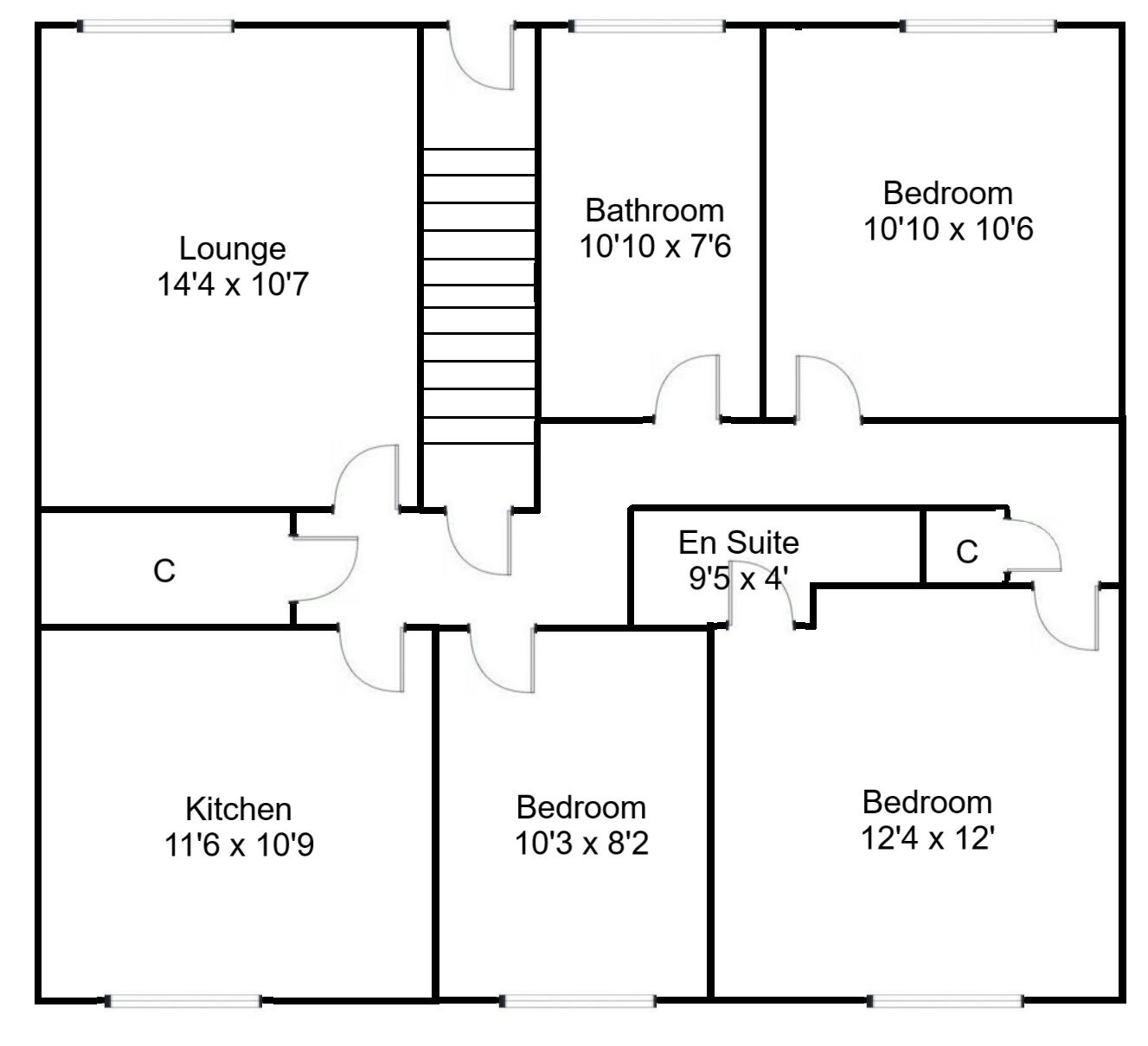 Floorplan of 3 bedroom  Flat for sale, Wellgate, Lanark, ML11