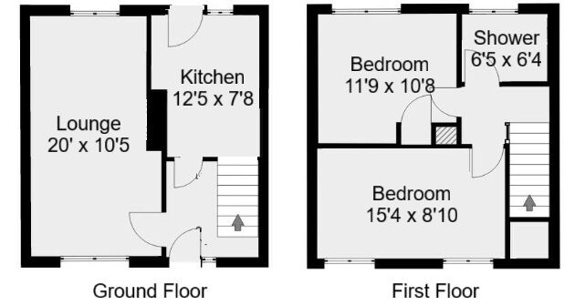 Floorplan of 2 bedroom Mid Terrace House for sale, Kildare Drive, South Lanarkshire, ML11