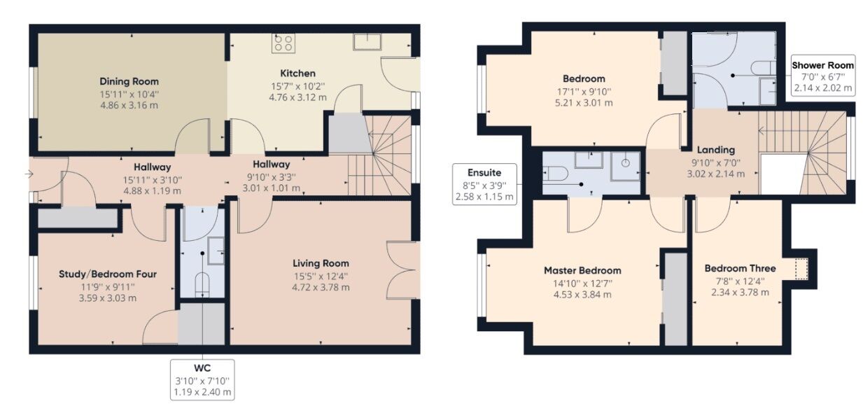 Floorplan of 4 bedroom Mid Terrace House for sale, Libberton Mains, Libberton, Lanark, ML11