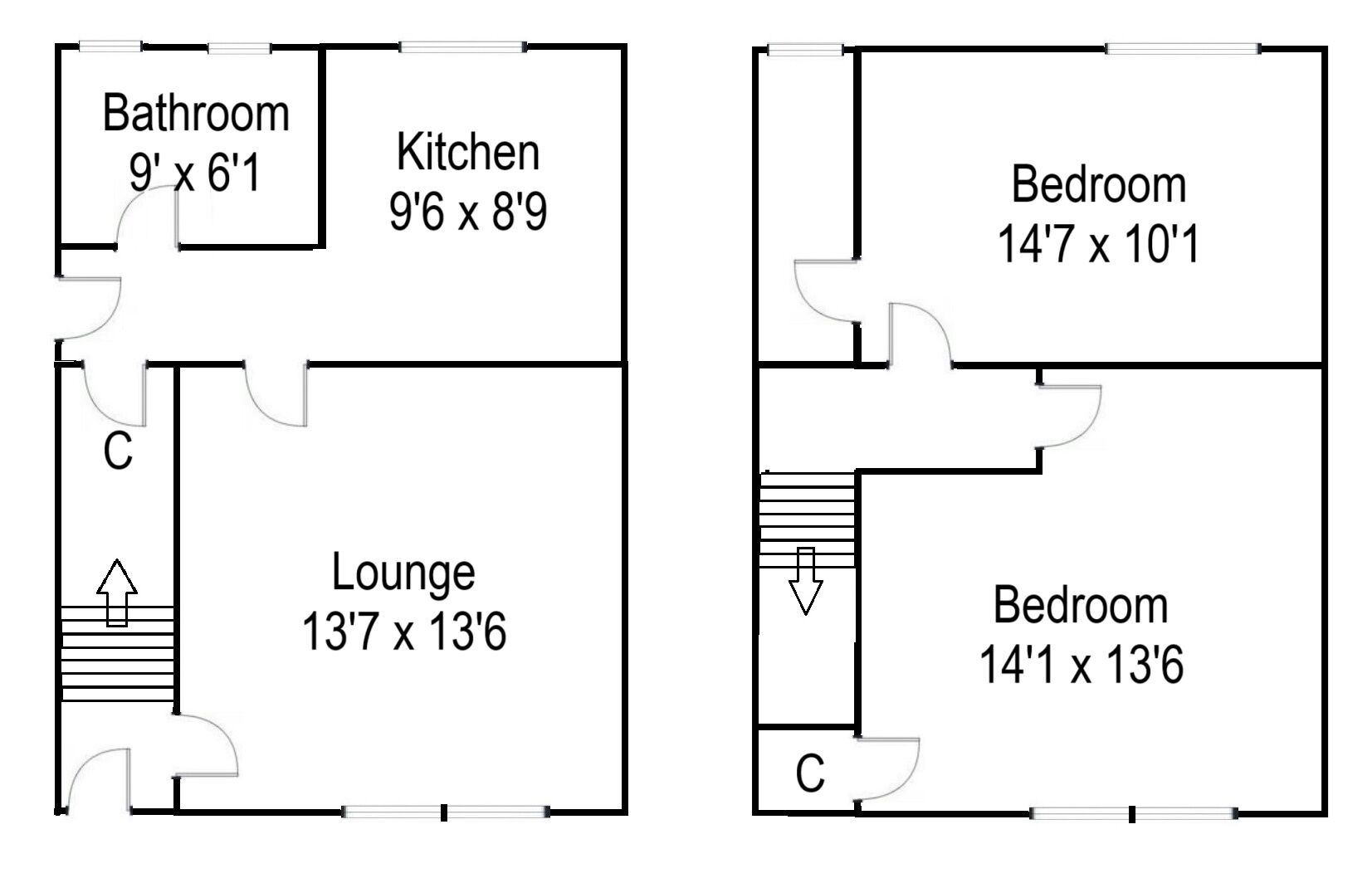 Floorplan of 2 bedroom Semi Detached House for sale, Milne Street, Carstairs, Lanark, ML11