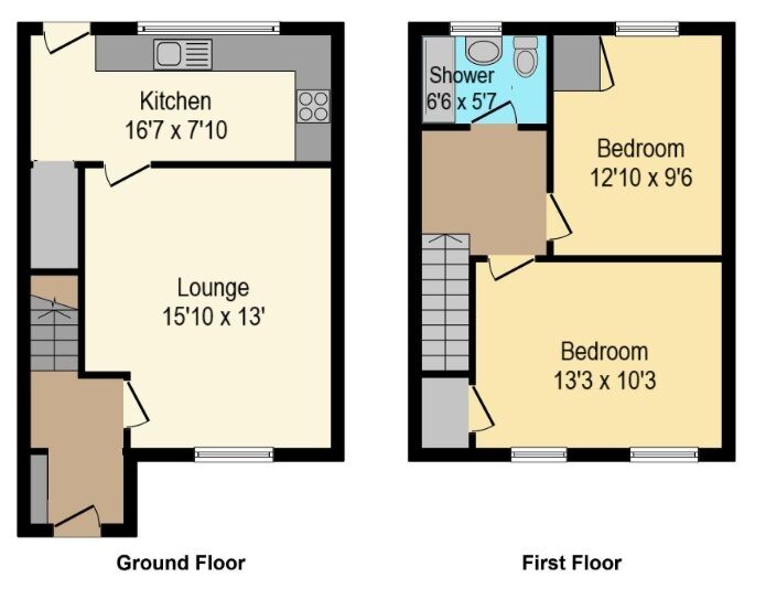 Floorplan of 2 bedroom End Terrace House for sale, Somerville Drive, Carnwath, South Lanarkshire, ML11
