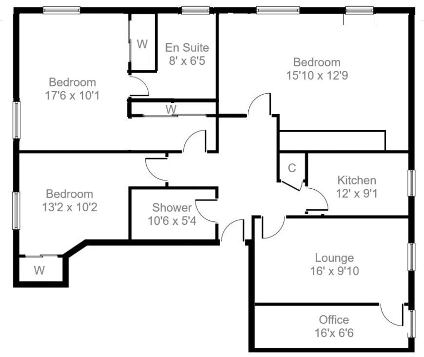 Floorplan of 3 bedroom  Flat for sale, Bertram Avenue, Carnwath, South Lanarkshire, ML11