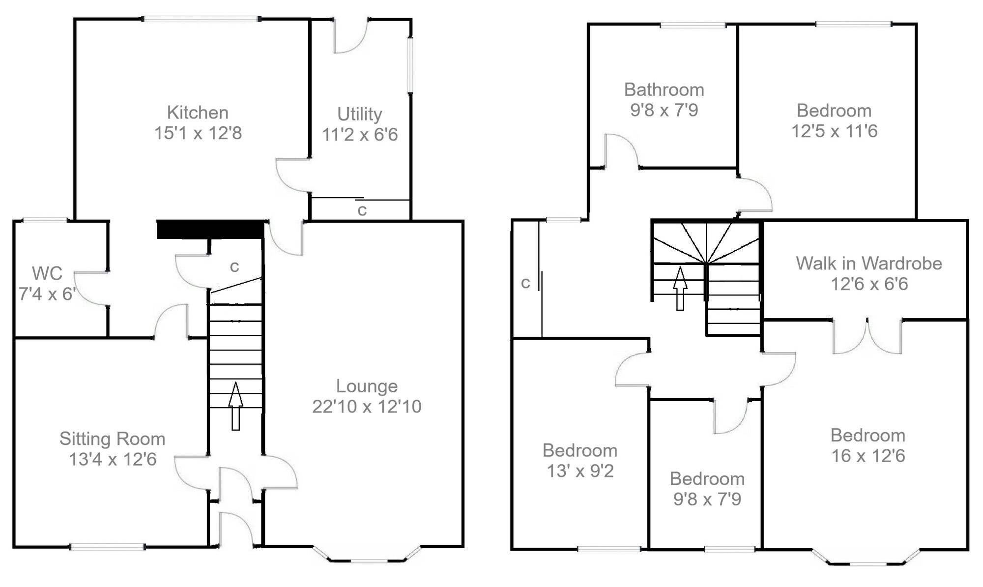 Floorplan of 4 bedroom Semi Detached House for sale, Biggar Road, Carnwath, South Lanarkshire, ML11