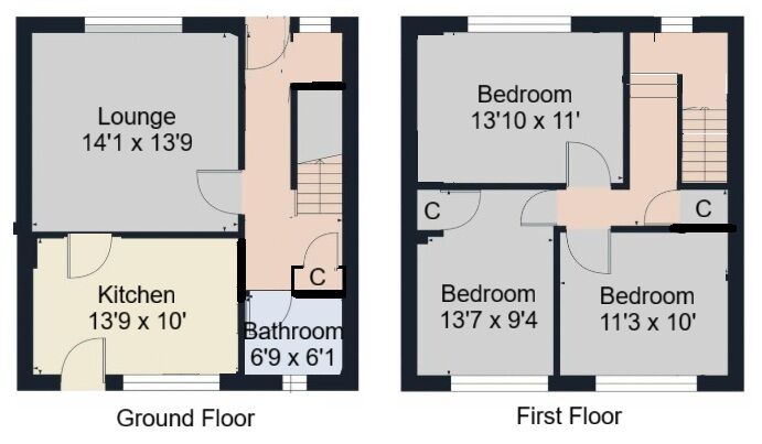 Floorplan of 3 bedroom Mid Terrace House for sale, Forrest Road, Lanark, South Lanarkshire, ML11