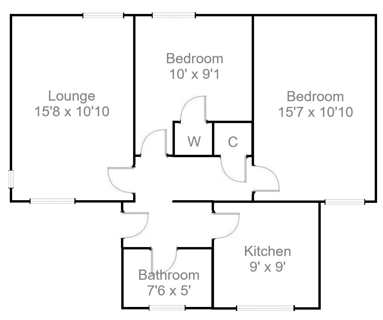 Floorplan of 2 bedroom Detached Property for sale, Station Road, Elvanfoot, South Lanarkshire, ML12