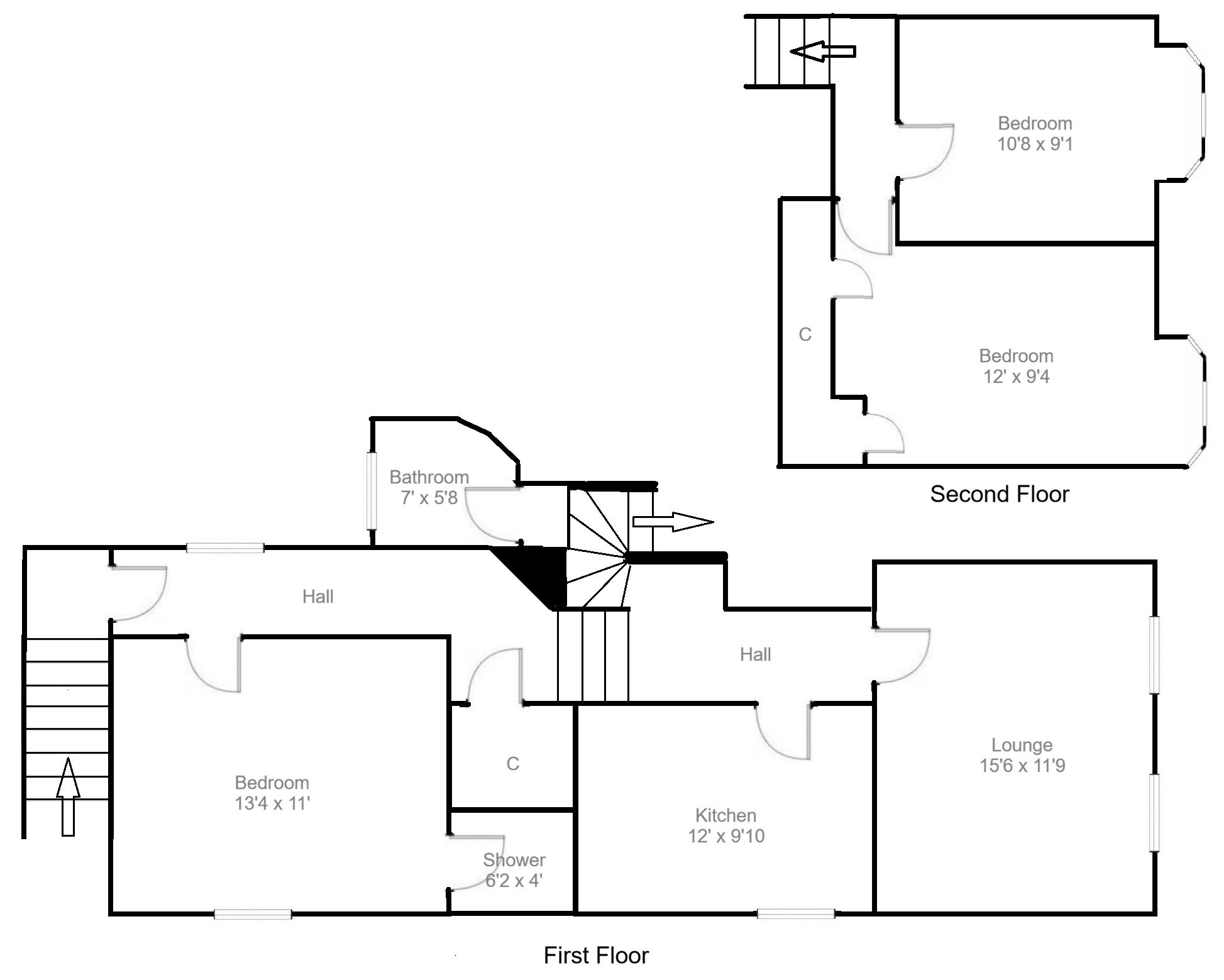 Floorplan of 3 bedroom Flat for sale, South Vennel, Lanark, South Lanarkshire, ML11