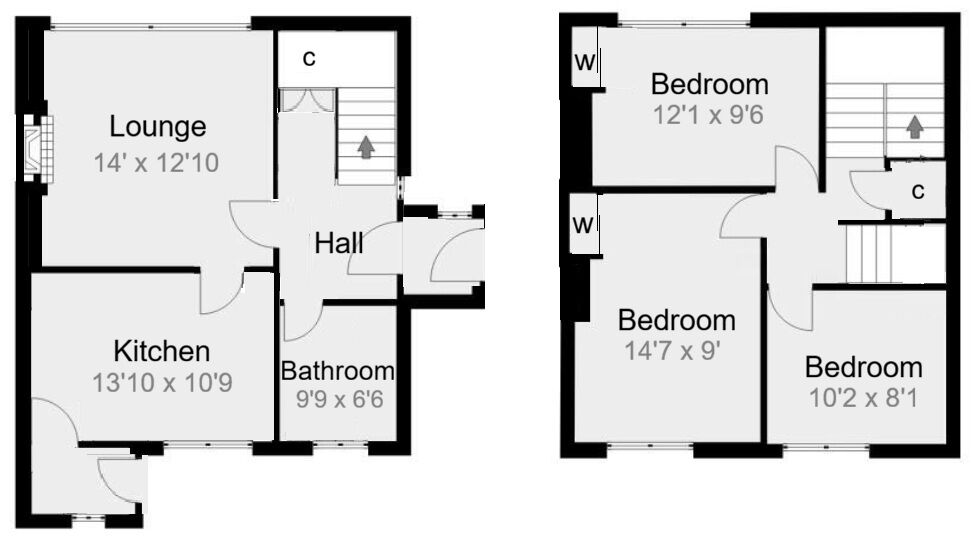 Floorplan of 3 bedroom Semi Detached House for sale, Main Street, Forth, South Lanarkshire, ML11