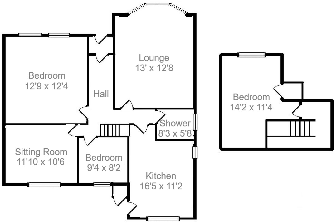 Floorplan of 3 bedroom Detached Bungalow for sale, St. Leonard Street, Lanark, South Lanarkshire, ML11