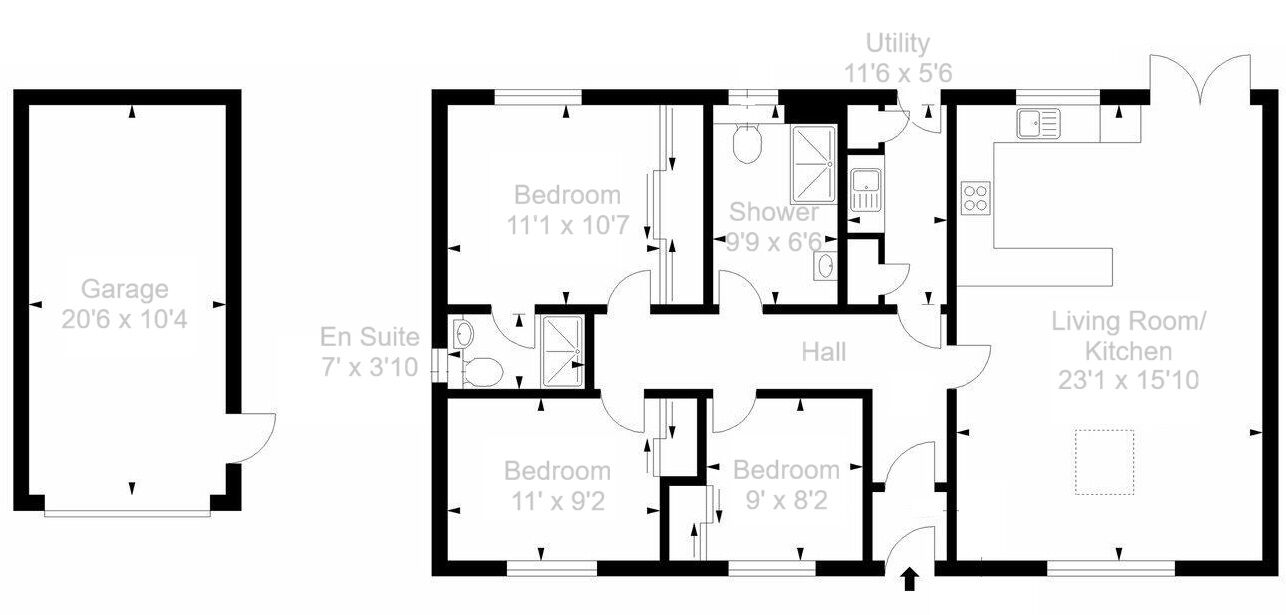Floorplan of 3 bedroom Detached Bungalow for sale, Church View, Alyth, Perth and Kinross, PH11
