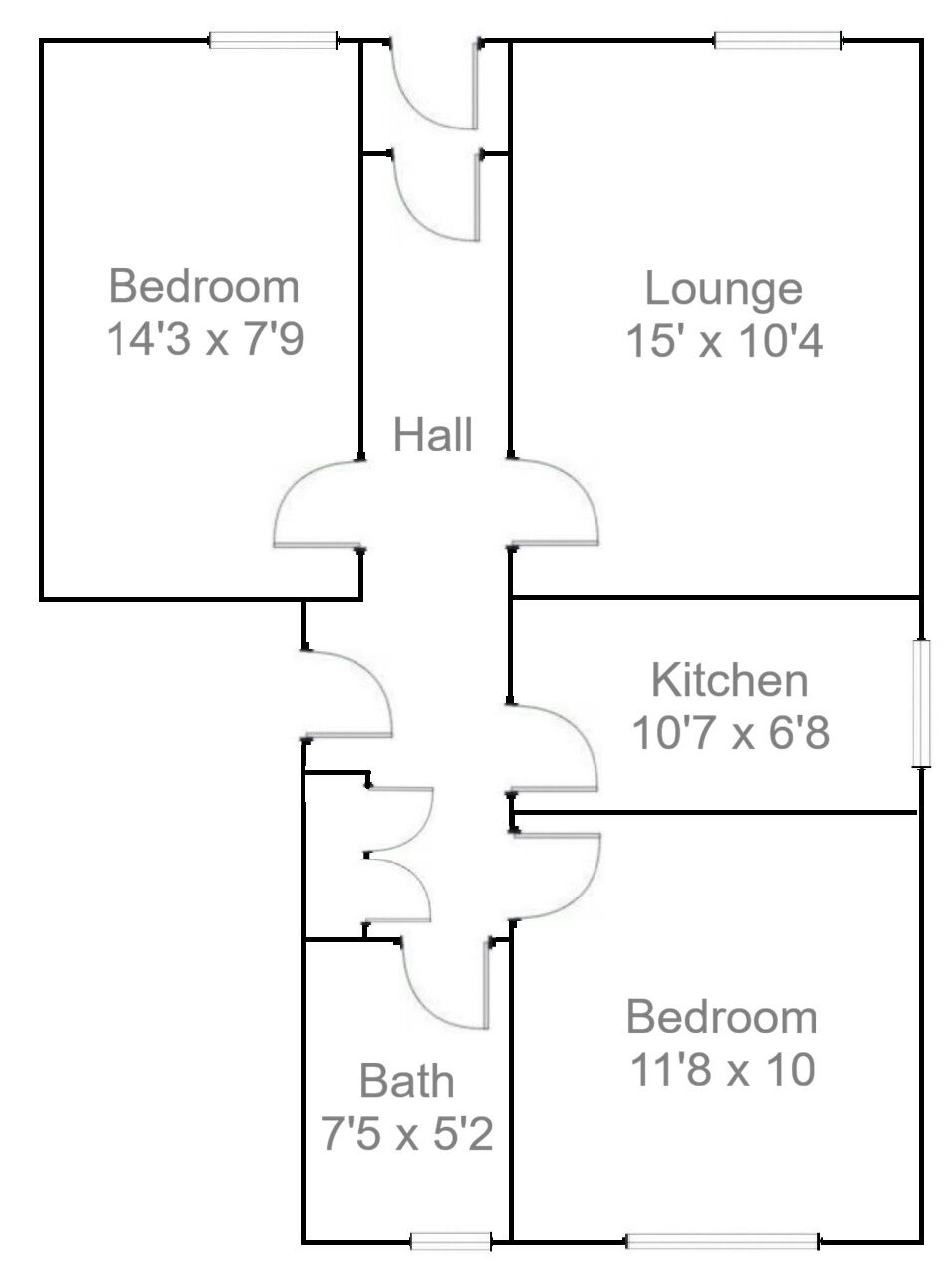 Floorplan of 2 bedroom End Terrace Property for sale, Main Street, Forth, South Lanarkshire, ML11