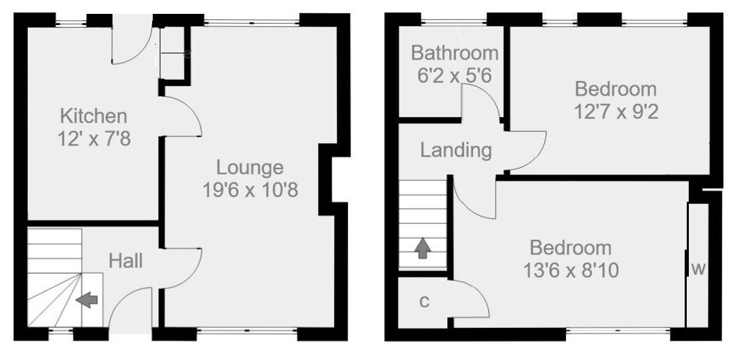 Floorplan of 2 bedroom Mid Terrace House for sale, St. Nicholas Road, Lanark, South Lanarkshire, ML11