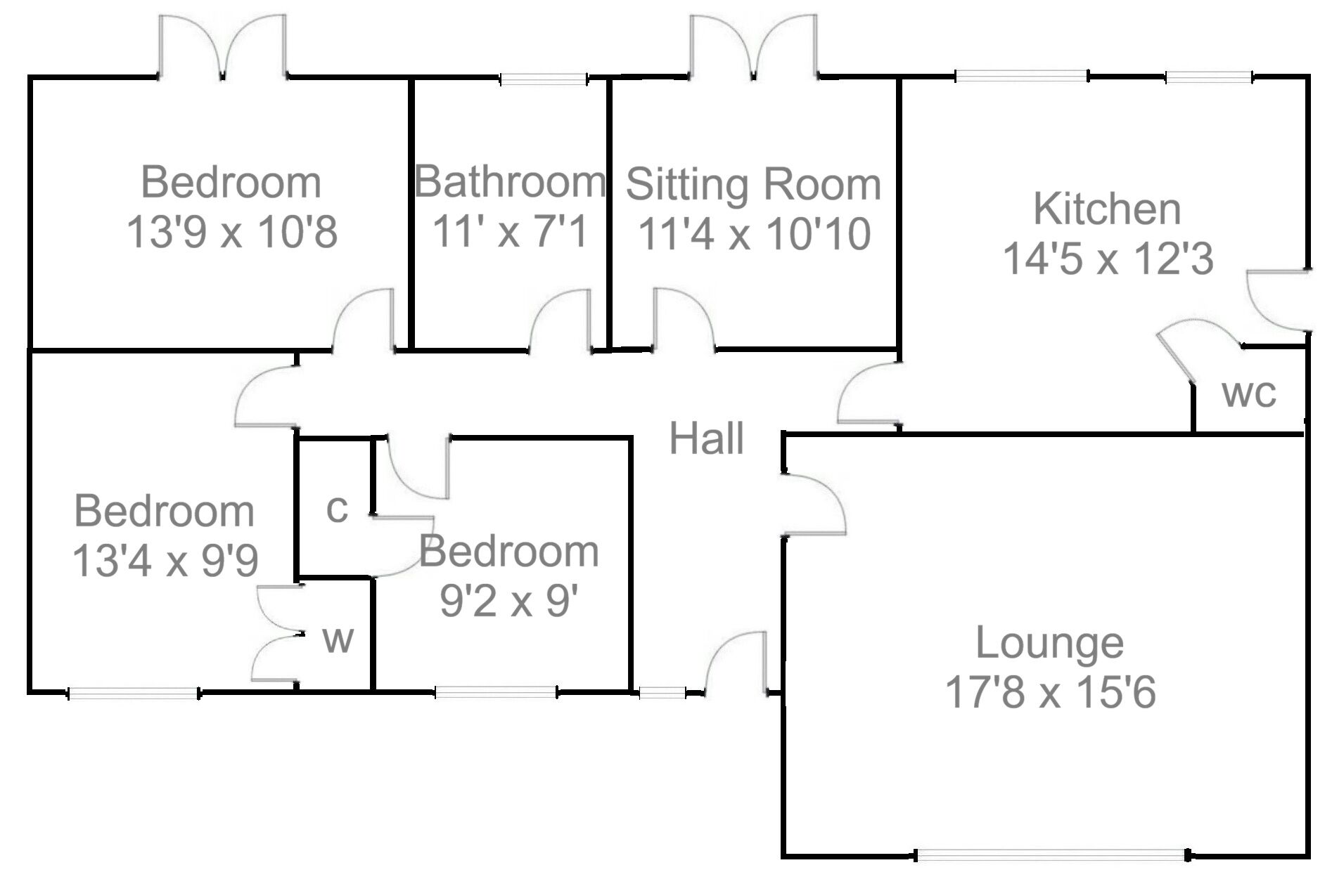 Floorplan of 4 bedroom Detached Bungalow for sale, Hagholm Road, Cleghorn, South Lanarkshire, ML11
