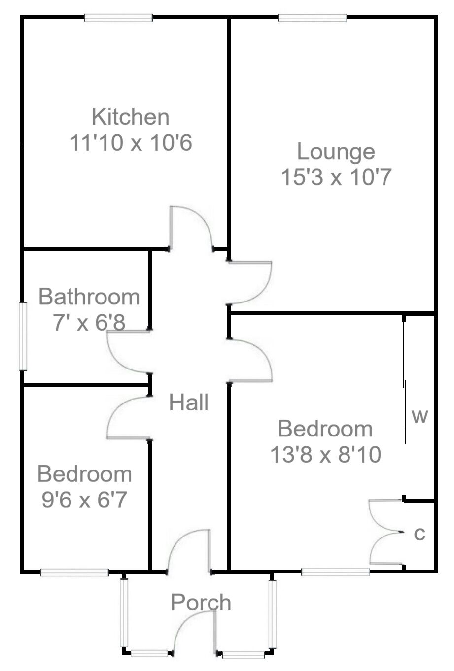 Floorplan of 2 bedroom Flat for sale, Main Street, Forth, South Lanarkshire, ML11