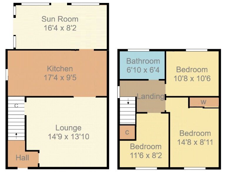 Floorplan of 3 bedroom Semi Detached House for sale, Stanmore Crescent, Lanark, South Lanarkshire, ML11