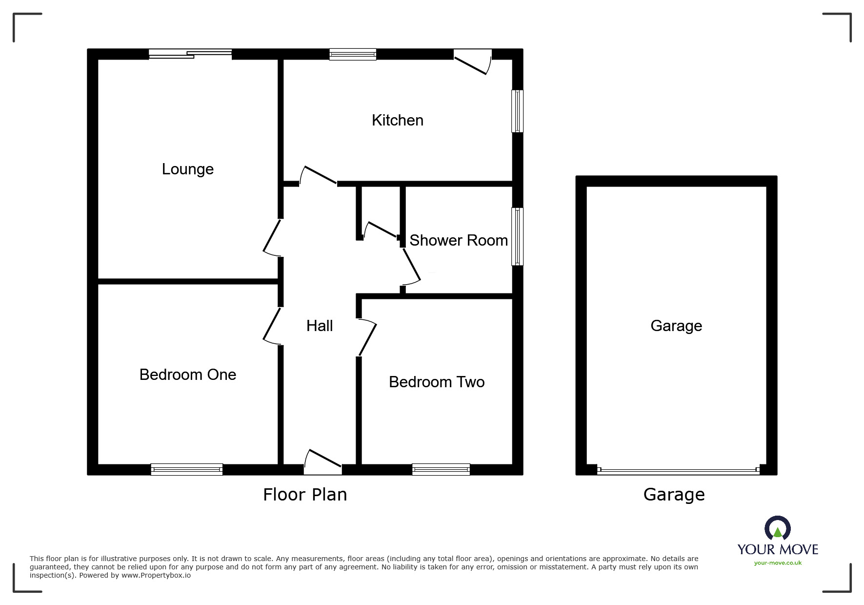 Floorplan of 2 bedroom Semi Detached Bungalow to rent, Batchelor Road, Fleckney, Leicestershire, LE8