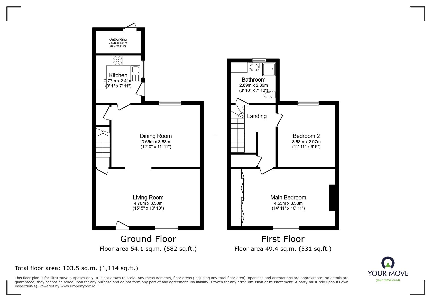 Floorplan of 2 bedroom Mid Terrace House for sale, Ingle Street, Leicestershire, LE3
