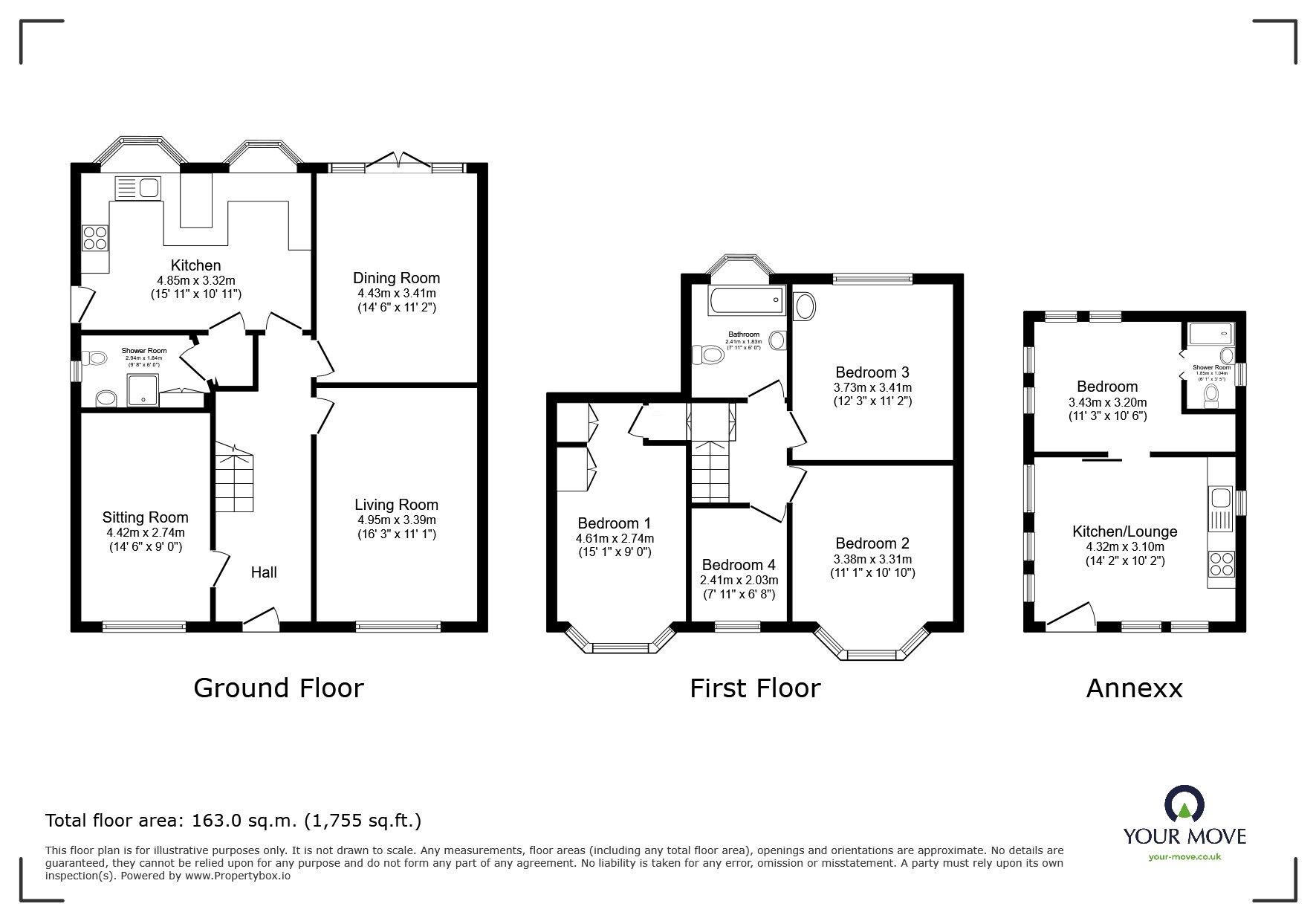Floorplan of 4 bedroom Detached House for sale, Tennis Court Drive, Leicester, Leicestershire, LE5