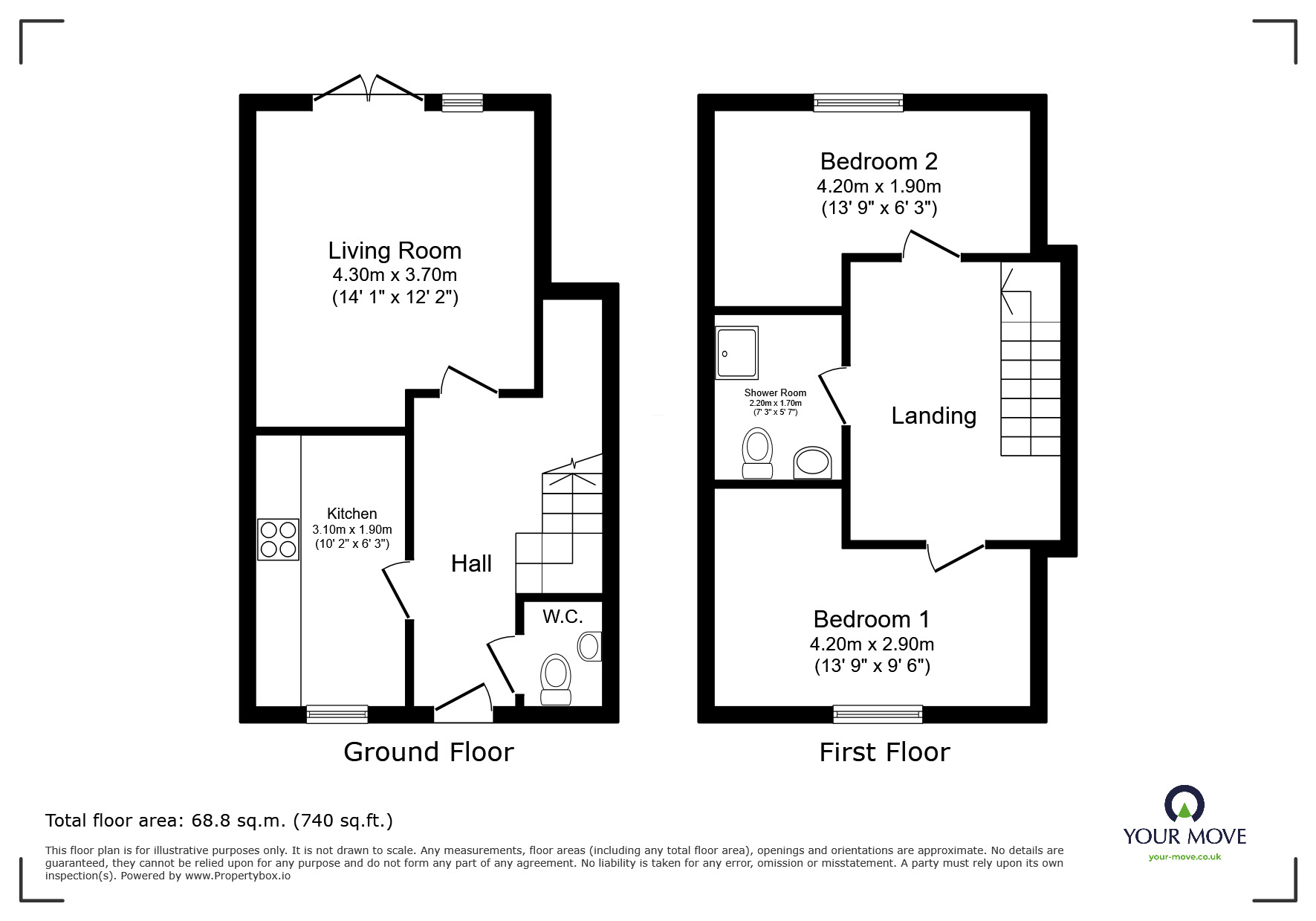 Floorplan of 2 bedroom Semi Detached House to rent, Villier Drive, Birstall, Leicester, LE4