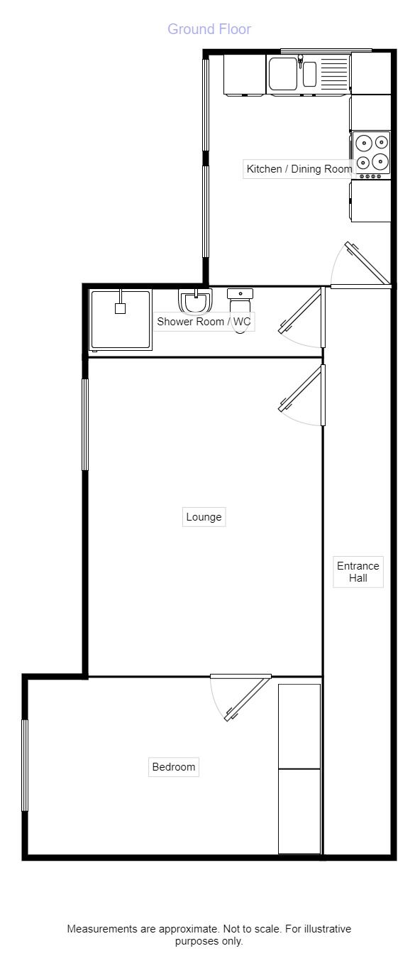 Floorplan of 1 bedroom Flat to rent, Thurcaston Road, Leicester, LE4